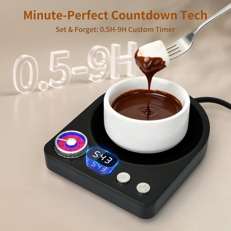 Vobaga Coffee Mug Warmer(No Mug) with Smart Memory System & 9-Temperature Setting, Coffee Cup Warmer with Customize Timer & Precise Minute Timing, Suitable for Work, Reading, Sleeping - Image 5